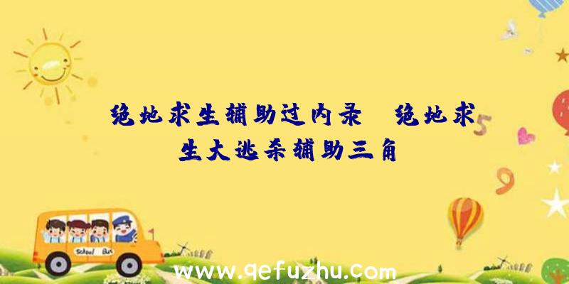 「绝地求生辅助过内录」|绝地求生大逃杀辅助三角